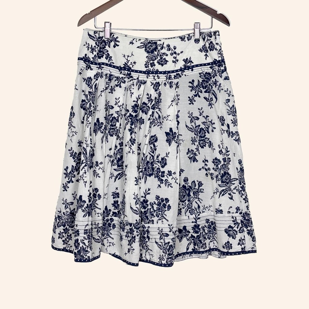 Vintage St. John's Bay Floral Cotton Midi Skirt